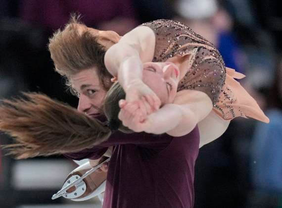 Oona Brown and Gage Brown of the U.S. skate during the rhythm dance program at the ISU Figure skating, Eiskunstlauf Skate Canada competition on October 26, 2024 in Halifax, Canada. Noxthirdxpartyxsales  (271236184)