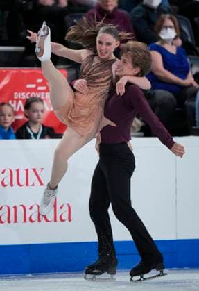 Oona Brown and Gage Brown of the U.S. skate during the rhythm dance program at the ISU Figure skating, Eiskunstlauf Skate Canada competition on October 26, 2024 in Halifax, Canada. Noxthirdxpartyxsales  (271236194)