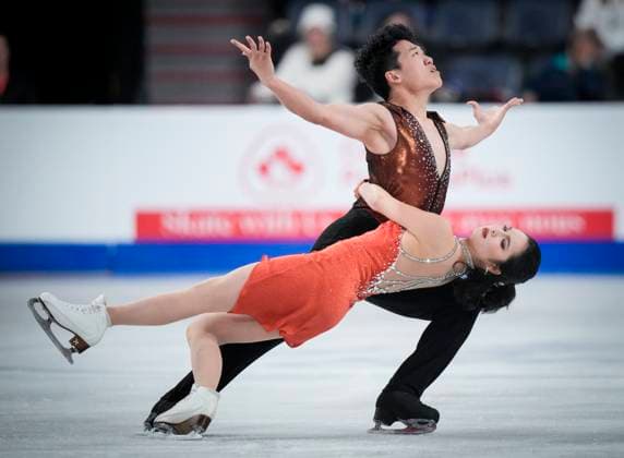 Hannah Lim and Ye Quan of Korea skate during the rhythm dance program at the ISU Figure skating, Eiskunstlauf Skate Canada competition on October 26, 2024 in Halifax, Canada. Noxthirdxpartyxsales  (271237770)