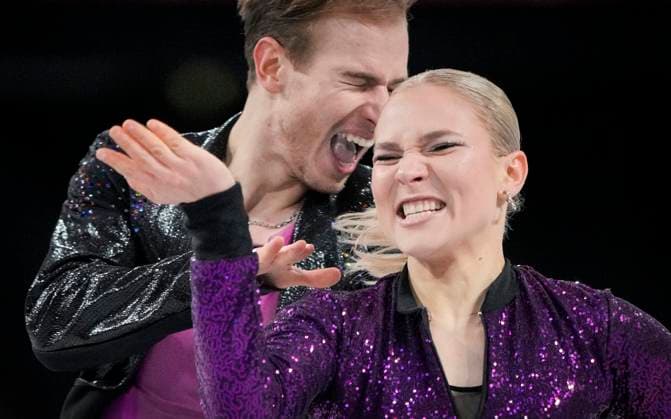 Natalie Taschlerova and Filip Taschler of Czechia skate during the rhythm dance program at the ISU Figure skating, Eiskunstlauf Skate Canada competition on October 26, 2024 in Halifax, Canada. Noxthirdxpartyxsales  (271237783)