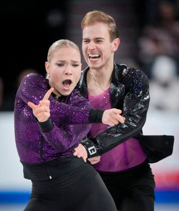Natalie Taschlerova and Filip Taschler of Czechia skate during the rhythm dance program at the ISU Figure skating, Eiskunstlauf Skate Canada competition on October 26, 2024 in Halifax, Canada. Noxthirdxpartyxsales  (271237785)