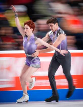 Eugenia Lopareva and Geoffrey Brissaud of France skate during the rhythm dance program at the ISU Figure skating, Eiskunstlauf Skate Canada competition on October 26, 2024 in Halifax, Canada. Noxthirdxpartyxsales  (271237787)