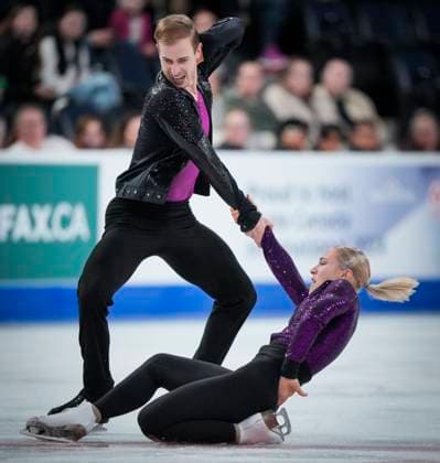 Natalie Taschlerova and Filip Taschler of Czechia skate during the rhythm dance program at the ISU Figure skating, Eiskunstlauf Skate Canada competition on October 26, 2024 in Halifax, Canada. Noxthirdxpartyxsales  (271237847)