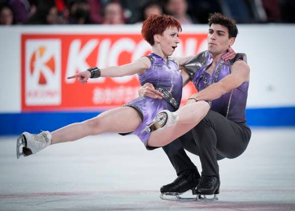 Eugenia Lopareva and Geoffrey Brissaud of France skate during the rhythm dance program at the ISU Figure skating, Eiskunstlauf Skate Canada competition on October 26, 2024 in Halifax, Canada. Noxthirdxpartyxsales  (271237860)