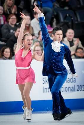 Marjorie Lajoie and Zachary Lagha of Canada skate during the rhythm dance program at the ISU Figure skating, Eiskunstlauf Skate Canada competition on October 26, 2024 in Halifax, Canada. Noxthirdxpartyxsales  (271237869)