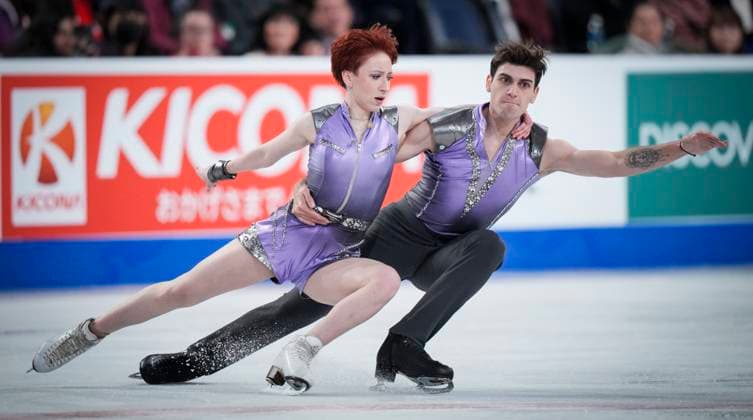 Eugenia Lopareva and Geoffrey Brissaud of France skate during the rhythm dance program at the ISU Figure skating, Eiskunstlauf Skate Canada competition on October 26, 2024 in Halifax, Canada. Noxthirdxpartyxsales  (271237884)