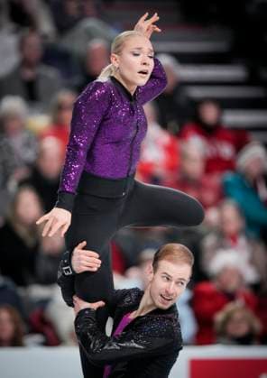 Natalie Taschlerova and Filip Taschler of Czechia skate during the rhythm dance program at the ISU Figure skating, Eiskunstlauf Skate Canada competition on October 26, 2024 in Halifax, Canada. Noxthirdxpartyxsales  (271237891)