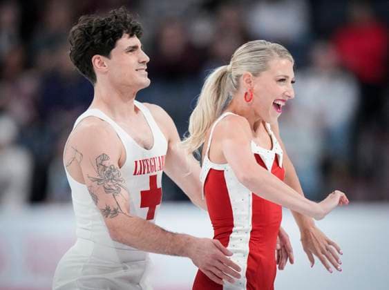 Piper Gilles and Paul Poirier of Canada skate during the rhythm dance program at the ISU Figure skating, Eiskunstlauf Skate Canada competition on October 26, 2024 in Halifax, Canada. Noxthirdxpartyxsales  (271237892)