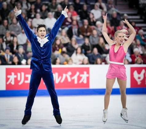 Marjorie Lajoie and Zachary Lagha of Canada skate during the rhythm dance program at the ISU Figure skating, Eiskunstlauf Skate Canada competition on October 26, 2024 in Halifax, Canada. Noxthirdxpartyxsales  (271237921)