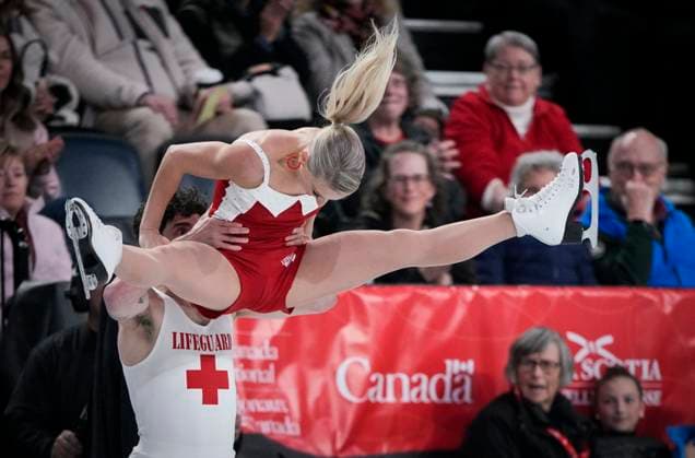 Piper Gilles and Paul Poirier of Canada skate during the rhythm dance program at the ISU Figure skating, Eiskunstlauf Skate Canada competition on October 26, 2024 in Halifax, Canada. Noxthirdxpartyxsales  (271237950)