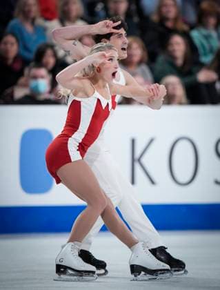 Piper Gilles and Paul Poirier of Canada skate during the rhythm dance program at the ISU Figure skating, Eiskunstlauf Skate Canada competition on October 26, 2024 in Halifax, Canada. Noxthirdxpartyxsales  (271237958)