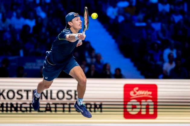 ALEXANDER DE MINAUR AUS, in picture in match against KAREN KHACHANOV winner at the ATP World Tour, Erste Bank Open at the Wiener Stadthalle Vienna