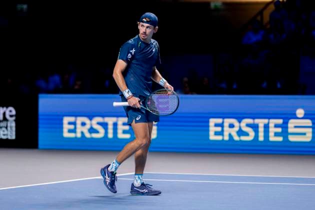ALEXANDER DE MINAUR AUS, in picture in match against KAREN KHACHANOV winner at the ATP World Tour, Erste Bank Open at the Wiener Stadthalle Vienna