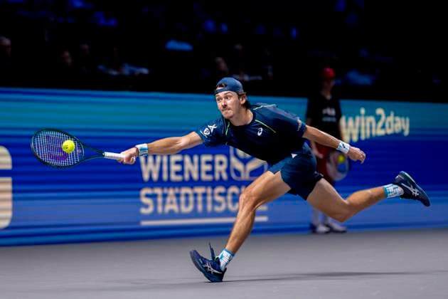 ALEXANDER DE MINAUR AUS, in picture in match against KAREN KHACHANOV winner at the ATP World Tour, Erste Bank Open at the Wiener Stadthalle Vienna