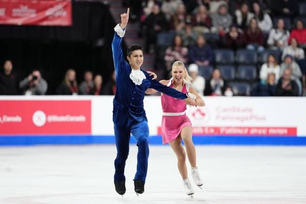 October 26, 2024, Halifax, Ns, Canada: Ice dancers Zachary Lagha and Marjorie Lajoie, of Canada, compete in rhythm dance at the Skate Canada International Figure skating, Eiskunstlauf competition in Halifax on Saturday, October 26, 2024. Zachary Lagha, Marjorie Lajoie - ZUMAc35_ 20241026_zaf_c35_032 Copyright: xDarrenxCalabresex