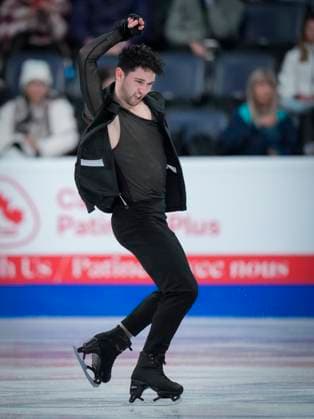 Luc Economides of France skates during the mens short program at the ISU Figure skating, Eiskunstlauf Skate Canada competition on October 26, 2024 in Halifax, Canada. Noxthirdxpartyxsales  (271243658)