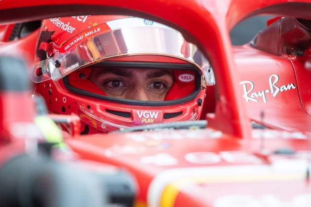 Carlos Sainz Scuderia Ferrari HP, Spain, 55 in the pits, MEX, Formula 1 World Championship, Grand Prix of Mexico City, Autodromo Hermanos Rodriguez, Free Practice, 26 10 2024 MEX, Formula 1 World Championship, Grand Prix of Mexico City, Autodromo Hermanos Rodriguez, Free Practice, 26 10 2024 Mexico City Copyright: xEibner-Pressefoto Memmlerx EP_MMR