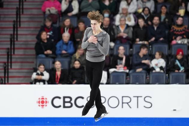 October 26, 2024, Halifax, Ns, Canada: Roman Sadovsky of Canada competes in the men s short program at the Skate Canada International Figure skating, Eiskunstlauf competition in Halifax on Saturday, October 26, 2024. Roman Sadovsky  - ZUMAc35_ 20241026_zaf_c35_064 Copyright: xDarrenxCalabresex