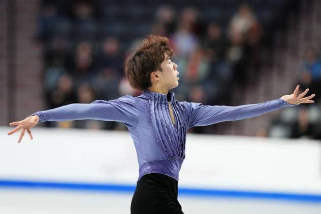 October 26, 2024, Halifax, Ns, Canada: Shun Sato of Japan competes in the men s short program at the Skate Canada International Figure skating, Eiskunstlauf competition in Halifax on Saturday, October 26, 2024. Shun Sato  - ZUMAc35_ 20241026_zaf_c35_094 Copyright: xDarrenxCalabresex