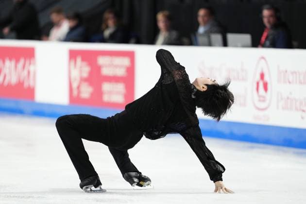 October 26, 2024, Halifax, Ns, Canada: Junhwan Cha of South Korea competes in the men s short program at the Skate Canada International Figure skating, Eiskunstlauf competition in Halifax on Saturday, October 26, 2024. Junhwan Cha  - ZUMAc35_ 20241026_zaf_c35_104 Copyright: xDarrenxCalabresex
