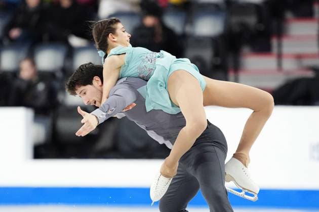 October 26, 2024, Halifax, Ns, Canada: Anastasia Golubeva and Hektor Giotopoulos Moore of Australia compete in the pairs free program at the Skate Canada International Figure skating, Eiskunstlauf competition in Halifax on Saturday, October 26, 2024. Anastasia Golubeva, Hektor Giotopoulos Moore  - ZUMAc35_ 20241026_zaf_c35_186 Copyright: xDarrenxCalabresex