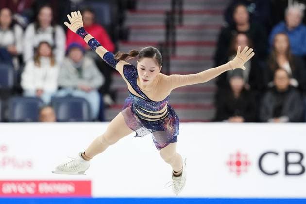 October 26, 2024, Halifax, Ns, Canada: Hana Yoshida of Japan competes in the women s free program at the Skate Canada International Figure skating, Eiskunstlauf competition in Halifax on Saturday, October 26, 2024. Hana Yoshida  - ZUMAc35_ 20241026_zaf_c35_242 Copyright: xDarrenxCalabresex