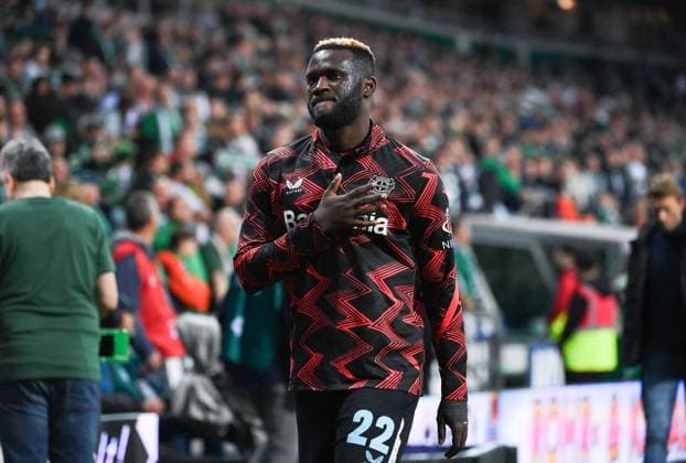 Victor Boniface Bayer 04 Leverkusen 26 10 2024, Soccer 1 Bundesliga, Matchday 8, Season 2024 2025 SV Werder Bremen Bayer 04 Leverkusen 2 2 Bremen Weserstadion Nordrhein Westfalen Germany Team2
