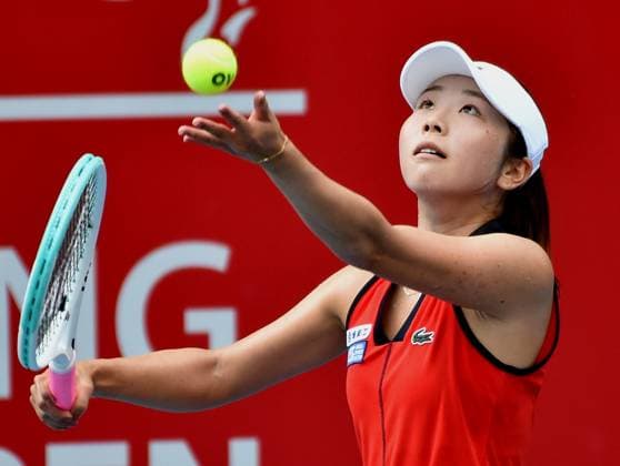 Tennis, WTA Tournament in Guangzhou, Final, Olga Danilovic - Caroline Dolehide