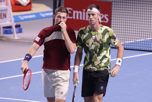 TENNIS - ATP, Tennis Herren Erste Bank Open VIENNA,AUSTRIA,27.OCT.24 - TENNIS - ATP World Tour, Erste Bank Open. Image shows Neal Skupski (GBR) and Michael Venus (NZL).  GEPAxpictures xWalterxLuger