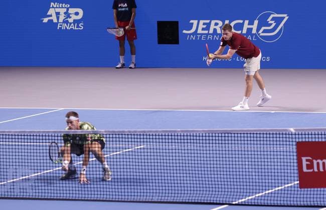 TENNIS - ATP, Tennis Herren Erste Bank Open VIENNA,AUSTRIA,27.OCT.24 - TENNIS - ATP World Tour, Erste Bank Open. Image shows Michael Venus (NZL) and Neal Skupski (GBR).  GEPAxpictures xWalterxLuger