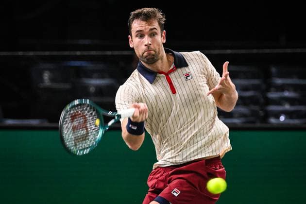October 27, 2024, Paris, France, France: Quentin HALYS of France during the second qualifying day of the Rolex Paris Masters 1000 tennis tournament at Accor Arena on October 27, 2024 in Paris, France. Paris France - ZUMAm308 20241027_zsp_m308_002 Copyright: xMatthieuxMirvillex