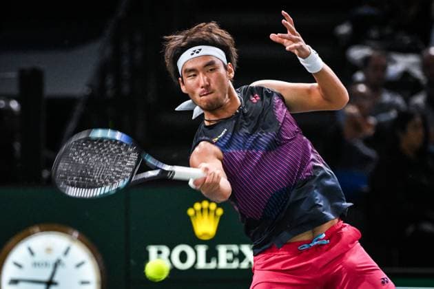 October 27, 2024, Paris, France, France: Yunchaokete BU of China during the second qualifying day of the Rolex Paris Masters 1000 tennis tournament at Accor Arena on October 27, 2024 in Paris, France. Paris France - ZUMAm308 20241027_zsp_m308_006 Copyright: xMatthieuxMirvillex