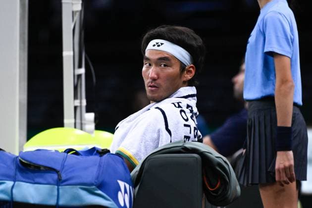 Yunchaokete Bu ( CHN ) during the Rolex Paris Masters at Accor Hotel Arena on October 27, 2024 in Paris, France. ( Photo by Federico Pestellini Panoramic ) TENNIS : Rolex Paris Masters - Paris - 27 10 2024 FedericoPestellini Panoramic 