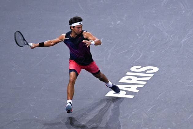 Yunchaokete Bu ( CHN ) during the Rolex Paris Masters at Accor Hotel Arena on October 27, 2024 in Paris, France. ( Photo by Federico Pestellini Panoramic ) TENNIS : Rolex Paris Masters - Paris - 27 10 2024 FedericoPestellini Panoramic 