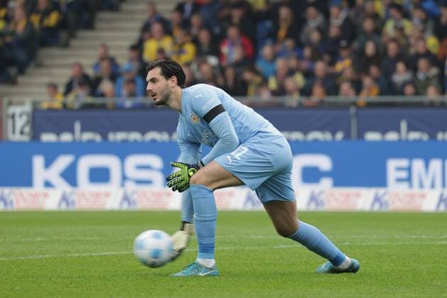 Goalkeeper Marko Johansson Eintracht Braunschweig Football, Men, Season 2024 2025 2 BL, Eintracht Stadion, Eintracht Braunschweig vs Preussen Muenster, 1 1 DFL REGULATIONS PROHIBIT ANY USE OF PHOTOGRAPHS AS IMAGE SEQUENCES AND OR QUASI VIDEO
