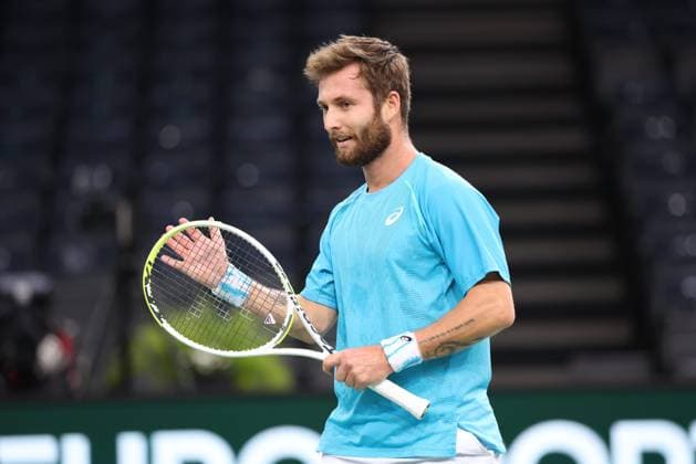 ROLEX PARIS MASTERS TENNIS 2024 Thierry Larret Maxppp. Tennis. Rolex Paris Masters. Accorhotels Arena, Paris (75), le 27 Octobre 2024. Qualifications : Jakub MENSIK (CZE) vs Corentin MOUTET (FRA). Paris (75) ACCORHOTELS ARENA ILE DE FRANCE FRANCE  Copyright: xMAXPPPxThierryxLarretx TL_20241027_2006 0775700252st