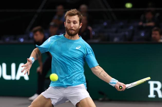ROLEX PARIS MASTERS TENNIS 2024 Thierry Larret Maxppp. Tennis. Rolex Paris Masters. Accorhotels Arena, Paris (75), le 27 Octobre 2024. Qualifications : Jakub MENSIK (CZE) vs Corentin MOUTET (FRA). Paris (75) ACCORHOTELS ARENA ILE DE FRANCE FRANCE  Copyright: xMAXPPPxThierryxLarretx TL_20241027_2017 0775700507st