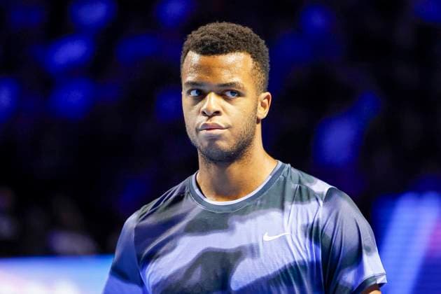 Giovanni Mpetshi Perricard FRA , Tennis, Swiss Indoors ATP World Tour 500 , 2024, Ben Shelton USA vs Giovanni Mpetshi Perricard FRA , 27 10 2024, St Jakobshalle, Basel, Switzerland Basel St Jakobshalle BS Switzerland Copyright: xGrantxHubbsx