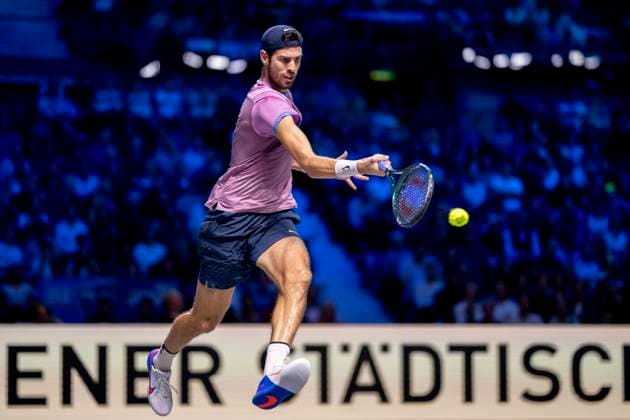 KAREN KHACHANOV in picture in match against JACK DRAPER GBR at the ATP World Tour, Erste Bank Open at the Wiener Stadthalle Vienna