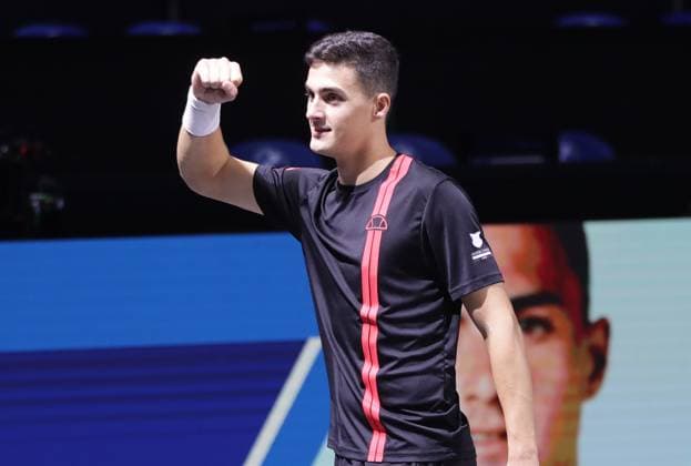 TENNIS - ATP, Tennis Herren Erste Bank Open VIENNA,AUSTRIA,27.OCT.24 - TENNIS - ATP World Tour, Erste Bank Open. Image shows the rejoicing of Alexander Erler (AUT).  GEPAxpictures xWalterxLuger