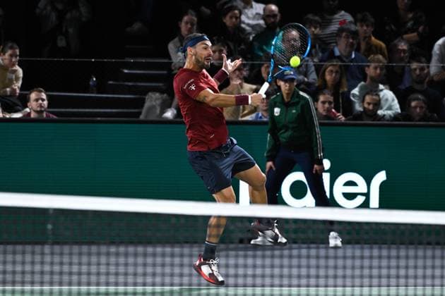 Fabio Fognini ( ITA ) during the Rolex Paris Masters at Accor Hotel Arena on October 27, 2024 in Paris, France. ( Photo by Federico Pestellini Panoramic ) TENNIS : Rolex Paris Masters - Paris - 27 10 2024 FedericoPestellini Panoramic 