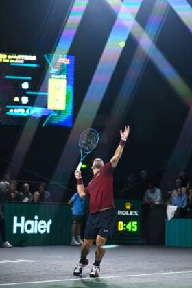 Fabio Fognini ( ITA ) during the Rolex Paris Masters at Accor Hotel Arena on October 27, 2024 in Paris, France. ( Photo by Federico Pestellini Panoramic ) TENNIS : Rolex Paris Masters - Paris - 27 10 2024 FedericoPestellini Panoramic 