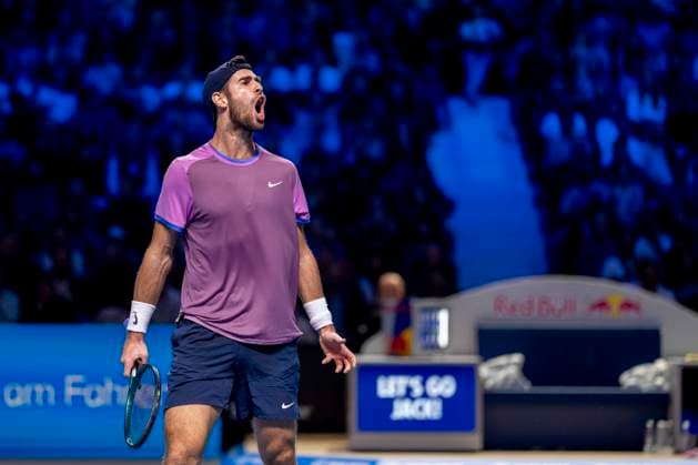 KAREN KHACHANOV in picture in match against JACK DRAPER GBR at the ATP World Tour, Erste Bank Open at the Wiener Stadthalle Vienna