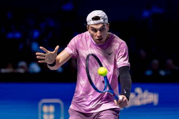 JACK DRAPER GBR in picture in match against KAREN KHACHANOV at the ATP World Tour, Erste Bank Open at the Wiener Stadthalle Vienna