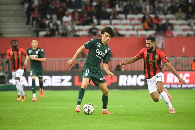 OGC Nice v AS Monaco - Ligue 1 MCDonald s 2024 2025 11 Maghnes AKLIOUCHE (asm) - 02 Ali ABDI (ogcn) during the Ligue 1 MCDonald s match between Nice and Monaco at Allianz Riviera Stadium on October 27, 2024 in Nice, France. Nice France  Copyright: xFEPx 776228937