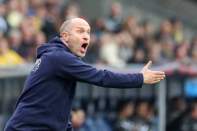 Braunschweig vs Münster, 2 BL Braunschweig, 27 10 2024, FOOTBALL Eintracht Braunschweig vs SC Preußen Münster, 2 BL, Season 2024 25 Head coach Daniel Scherning Eintracht Braunschweig Braunschweig