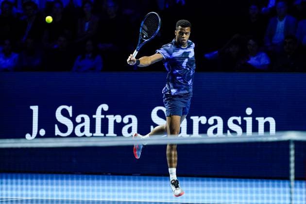 27 10 2024, Basel, St Jakobshalle, ATP Swiss Indoors Basel, Giovanni Mpetshi Perricard FRA in action during the Mens Singles Final Basel St Jakobshalle Basel Switzerland Copyright: xJustPictures.ch DanielaxPorcellix jp-en-DaPo-20241027-_DP18812