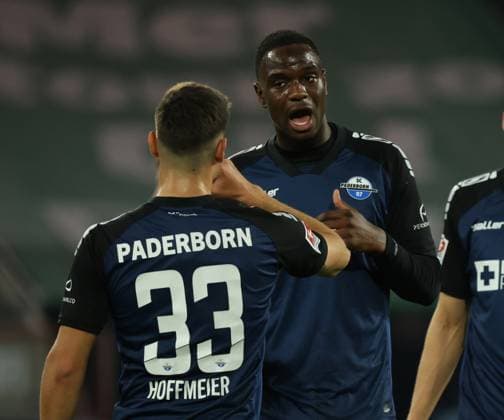 Marcel Hoffmeier Paderborn , Ilyas Ansah Paderborn , Cologne, Germany, 25 10 2024, 2 Bundesliga, 10 Matchday, 1 FC Köln SC Paderborn 07 DFL REGULATIONS PROHIBIT ANY USE OF PHOTOGRAPHS AS IMAGE SEQUENCES AND OR QUASI VIDEO