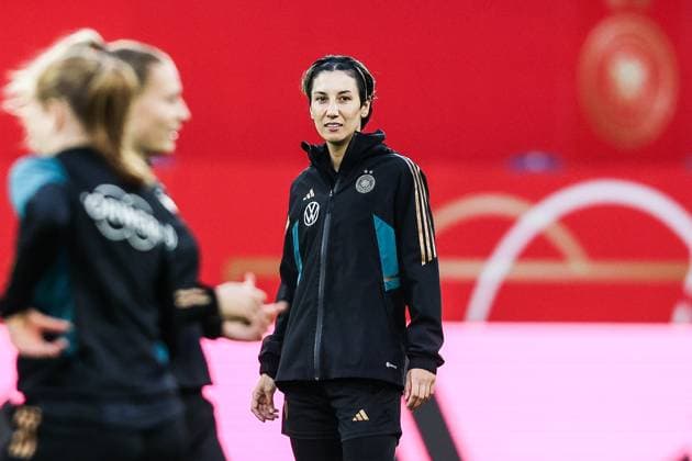 Sports, football, womens national team season 2024 2025 final training Germany before the international match Germany vs Australia 27 10 2024, schauinsland reisen arena Sara Doorsoun Germany Duisburg schauinsland reisen arena Nordrhein Westfahlen Germany