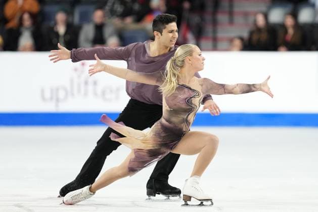 October 27, 2024, Halifax, Ns, Canada: Ice dancers Marjorie Lajoie and Zachary Lagha of Canada compete in the free dance event at the Skate Canada International Figure skating, Eiskunstlauf competition in Halifax on Sunday, October 27, 2024. Marjorie Lajoie, Zachary Lagha  - ZUMAc35_ 20241027_zaf_c35_098 Copyright: xDarrenxCalabresex